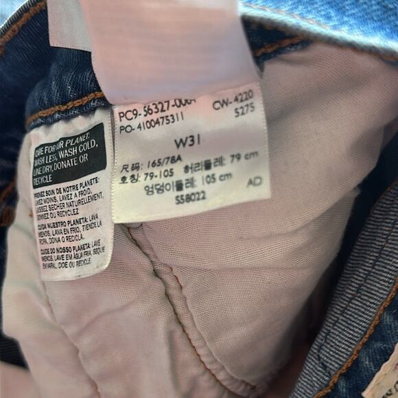 Levi's 501 Original Fit High Rise Denim Shorts Medium Wash Size 31 - Picture 4 of 6